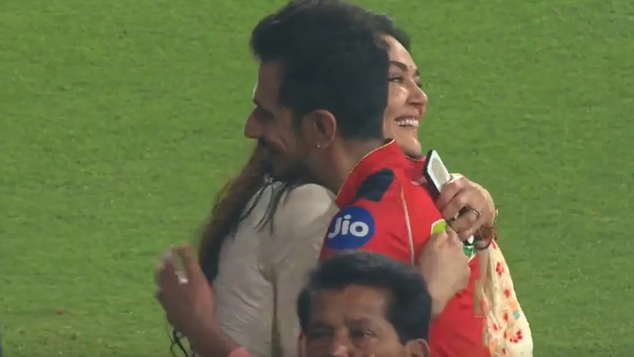 Preety Zinta hugs Yuzvendra Chahal
